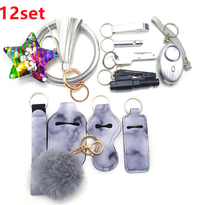 alloy PU anti wolf keychain XiangX007