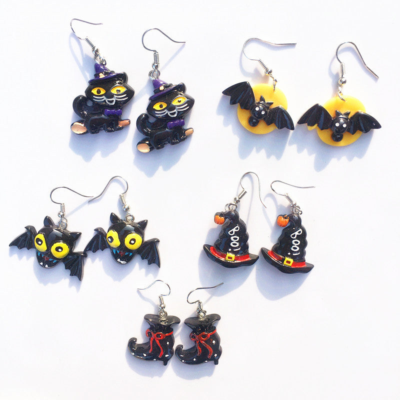 Acrylic funny Halloween earrings MIC-ChouT002