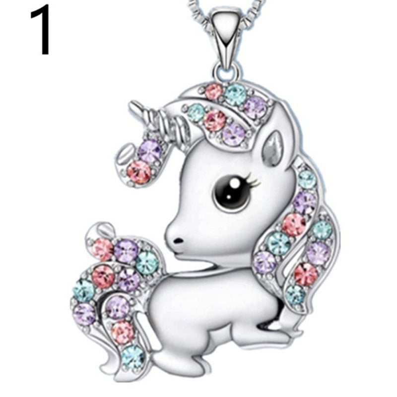 Unicorn necklace Minimum order quantity ≥ 2 MIC-JunZ003