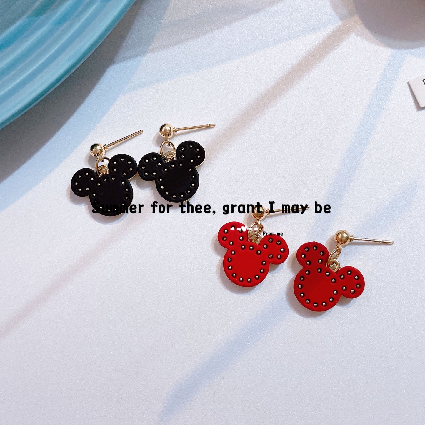 Alloy cute little bear head earrings MIC-KaL010