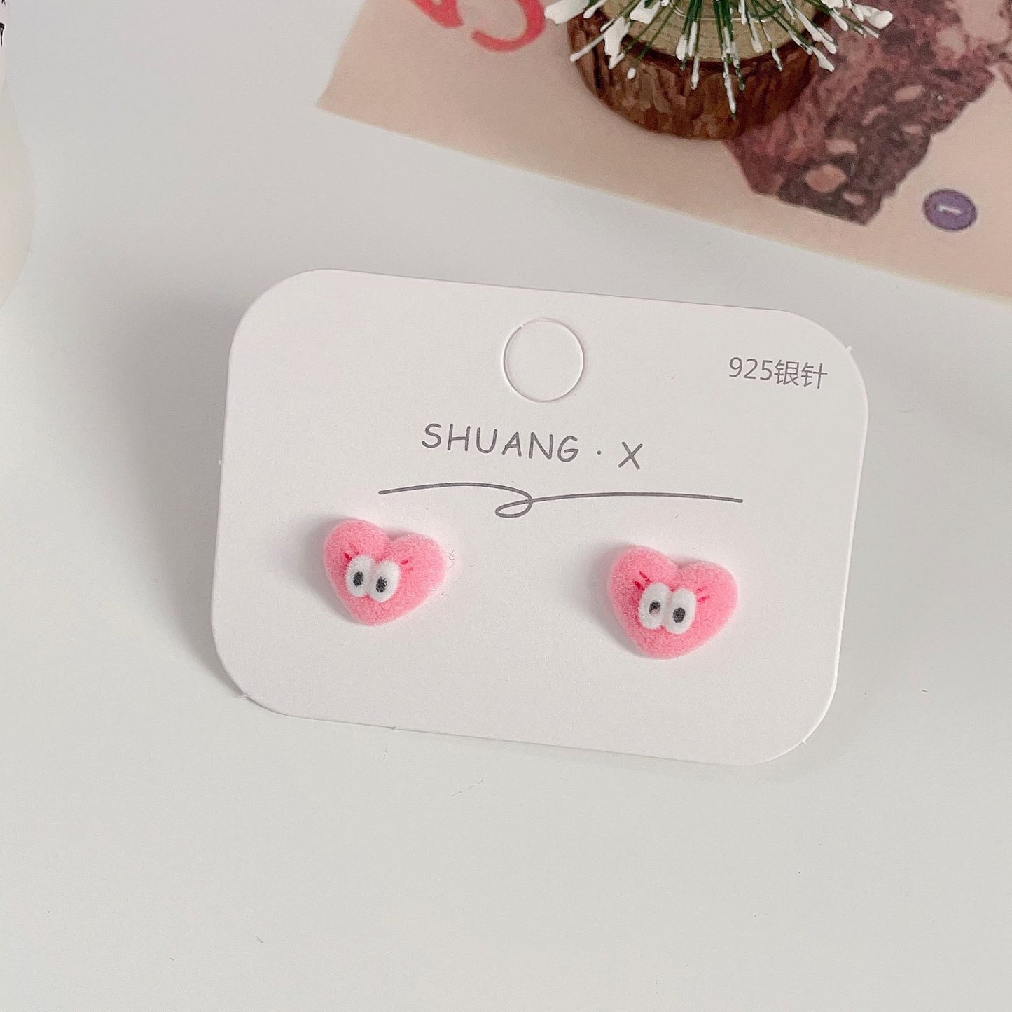 Acrylic flocked cute earrings (Minimo de Compra 2) MYA-ShuangX032