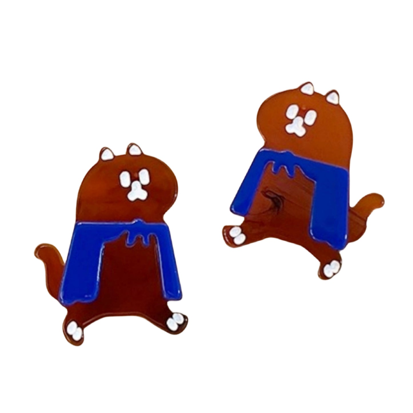 Alloy resin versatile cat earrings (Minimo de compra 5) MYA-AoY011