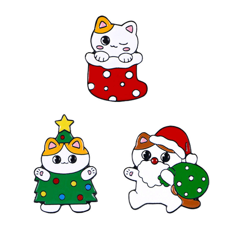 Alloy Cat Christmas Series brooch (Minimo de Compra 2) MIC-WeiD002