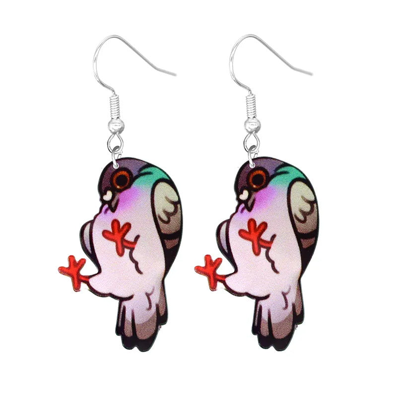 Acrylic cartoon crab earrings (Minimo de Compra 10)  MIC-YuQ006