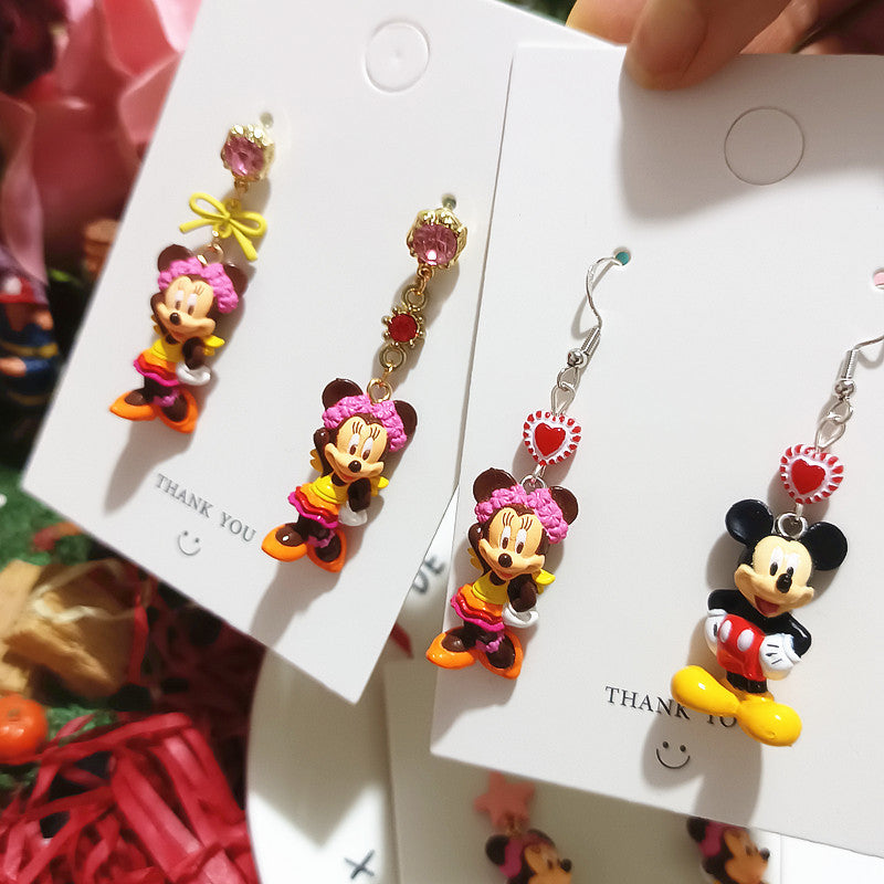 Alloy Donald Duck Minnie Earrings MYA-XingJ082