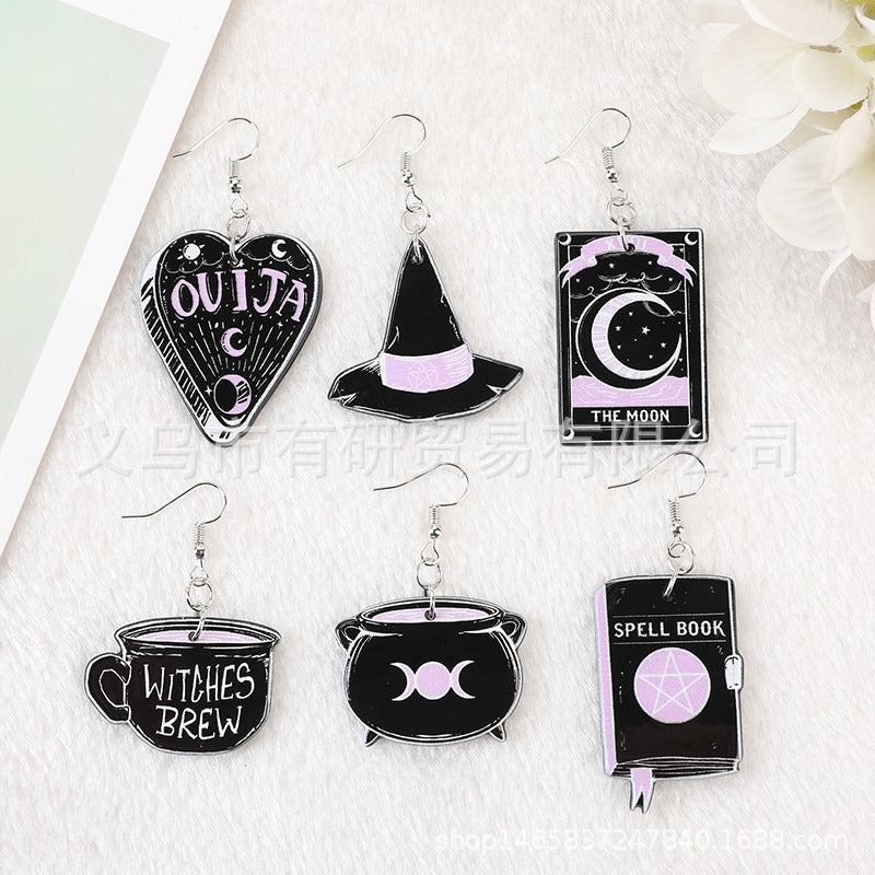 Resin Halloween Witch Earrings (Minimo de Compra 2) MIC-YouY029