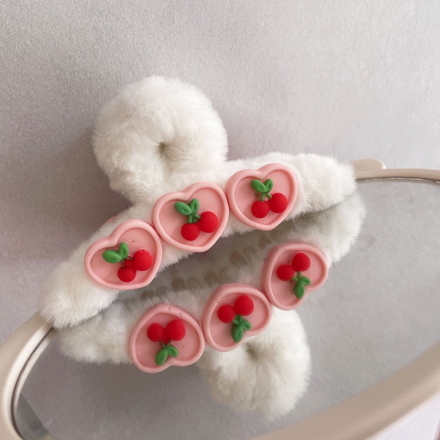 Cartoon strawberry cherry hairpin US-YiJ001