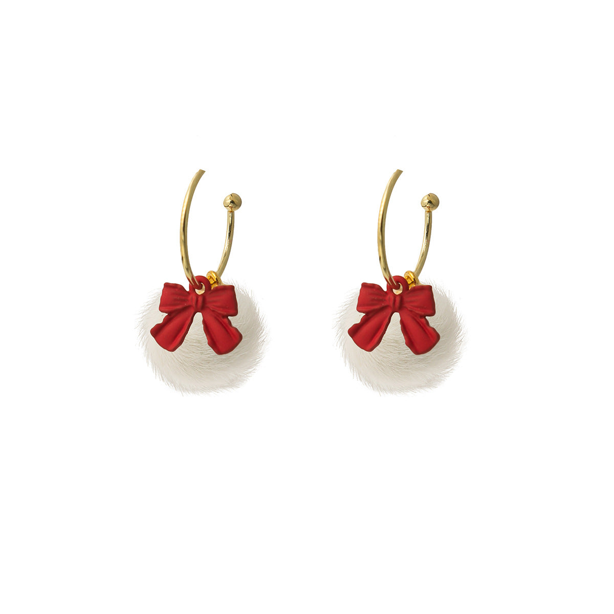 Alloy bow rabbit earrings MIC-HongC019