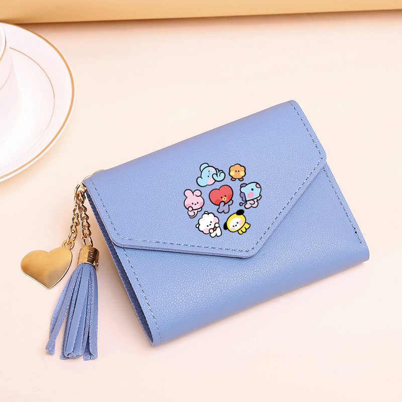 PU card bag tassel short wallet MIC-XingY017