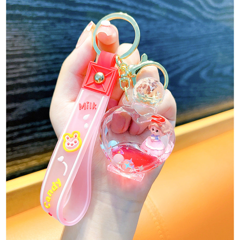 Oil Mermaid Perfume Bottle Keychain GSWA011