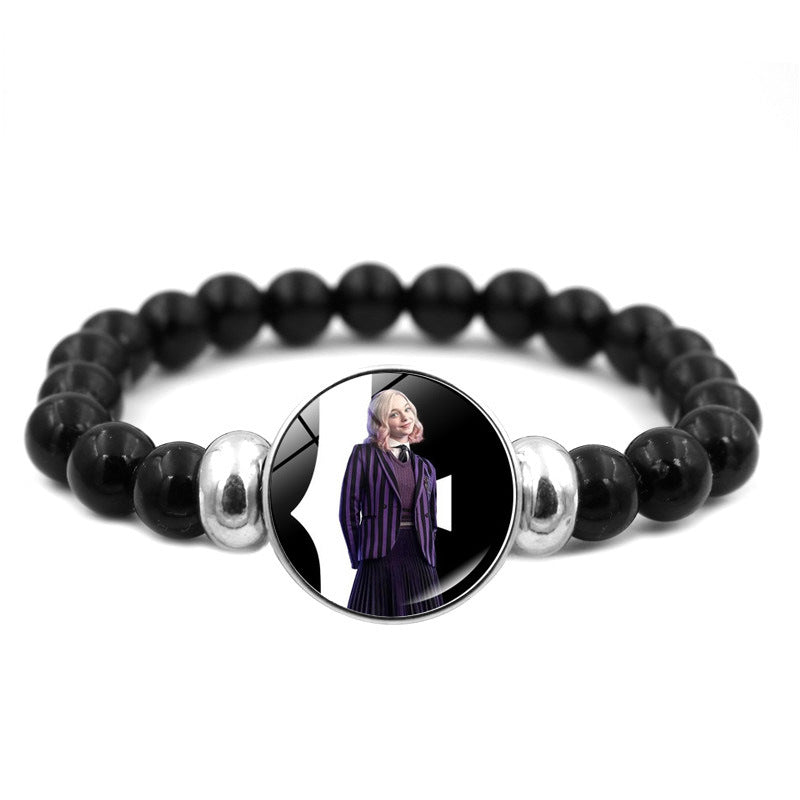 alloy versatile black beaded bracelet MIC-BT-JiaY008