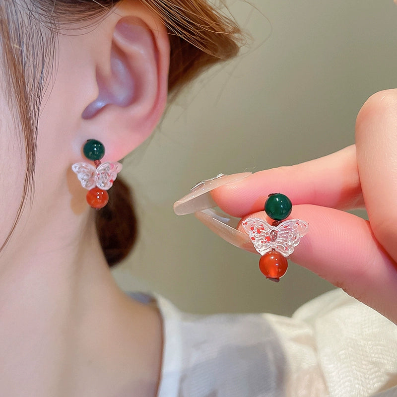 Alloy butterfly earrings MIC-JiaX007