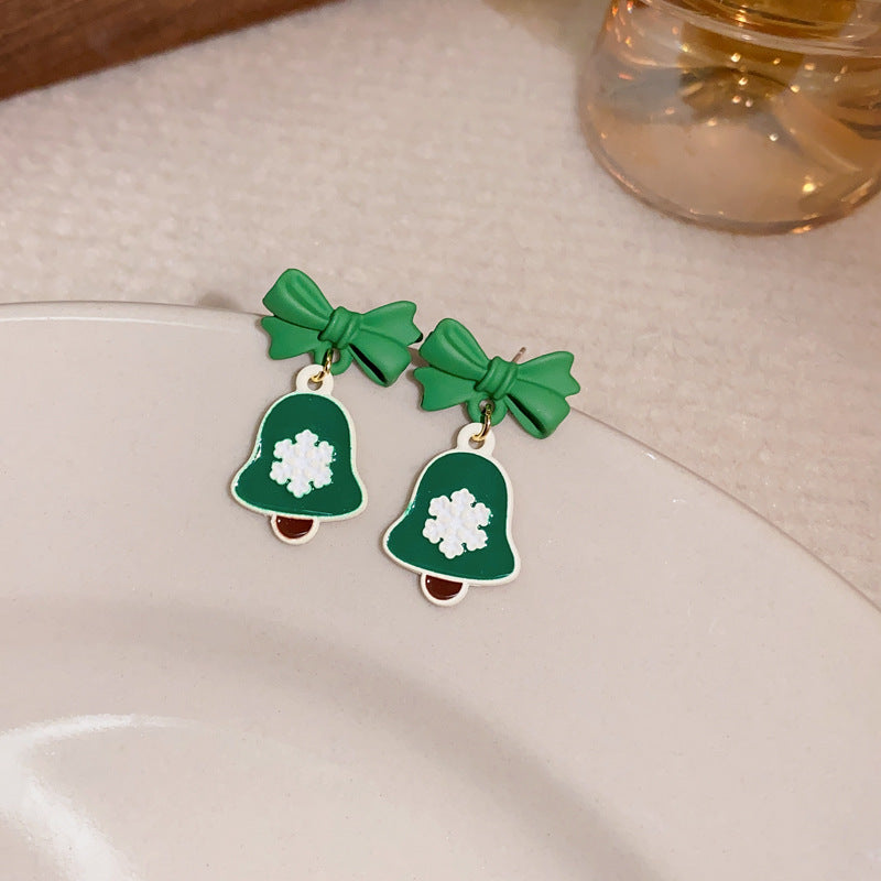 Alloy Christmas bow earrings (Minimo de Compra 2) MIC-HanX002