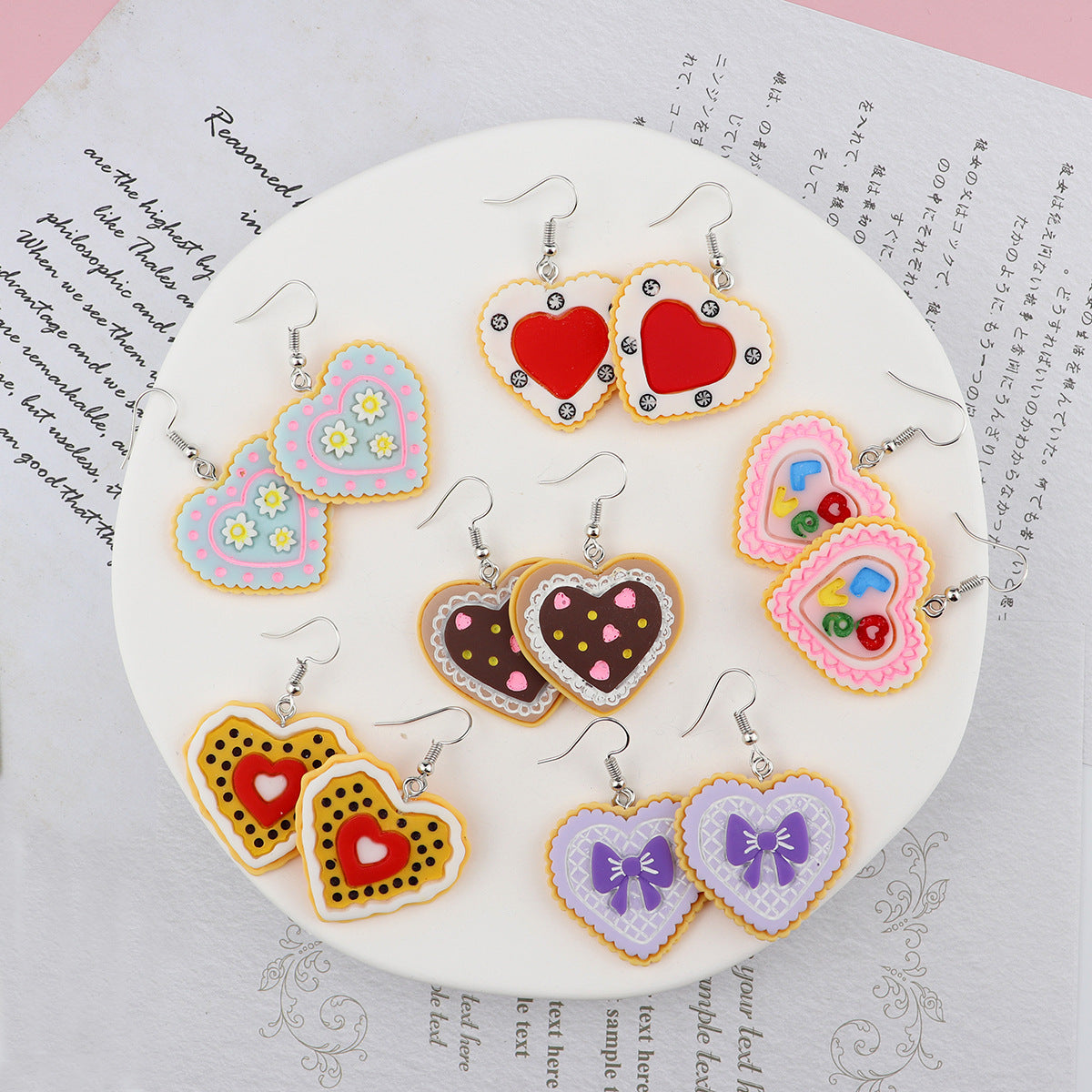 Acrylic China-Chic Love Earrings MIC-NiQ035