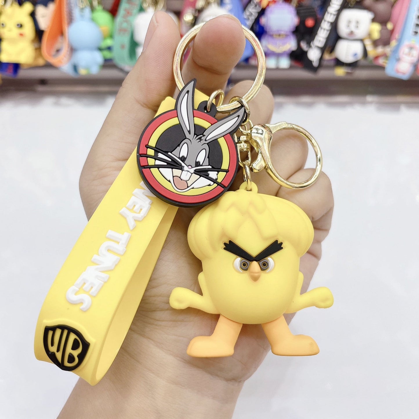 PVC new crooked heart wolf cartoon keychain (Minimo de compra 2）MIC-JuS017