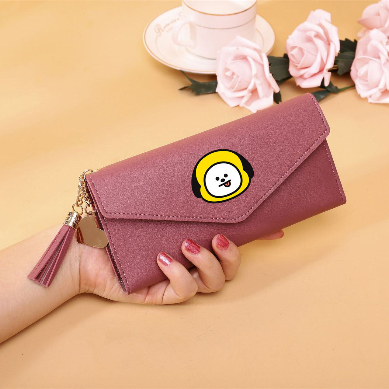 PU cartoon cute card bag tassel wallet MIC-XingY009