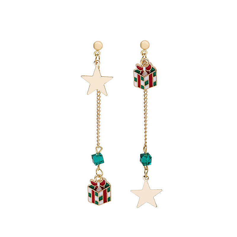 Alloy Asymmetric Tassel Drip Oil Earrings (Minimo de Compra 2) MIC-MDD073