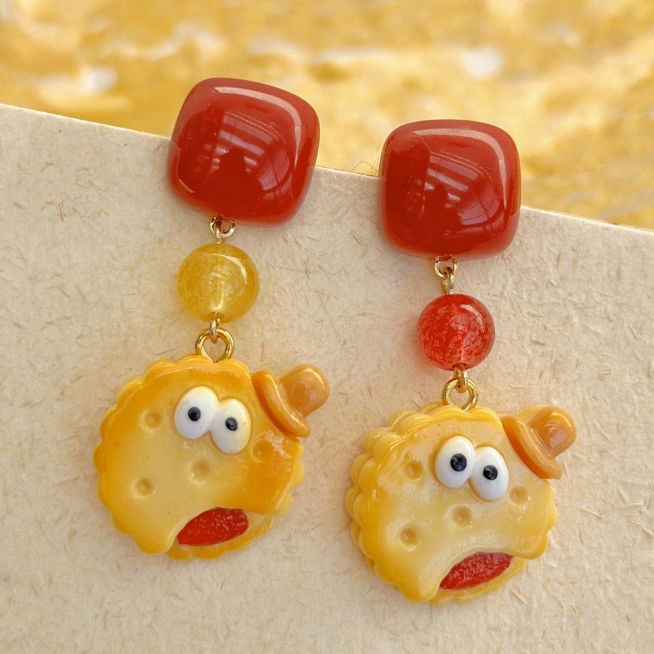 Alloy resin trendy cartoon character earrings (Minimo de compra 5) MYA-AoY014