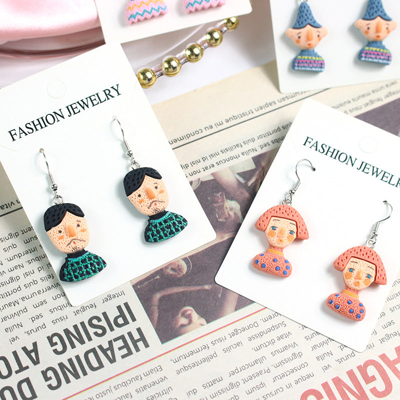 Acrylic cute doll earrings  (Minimo de Compra 2) MYA-PingH028