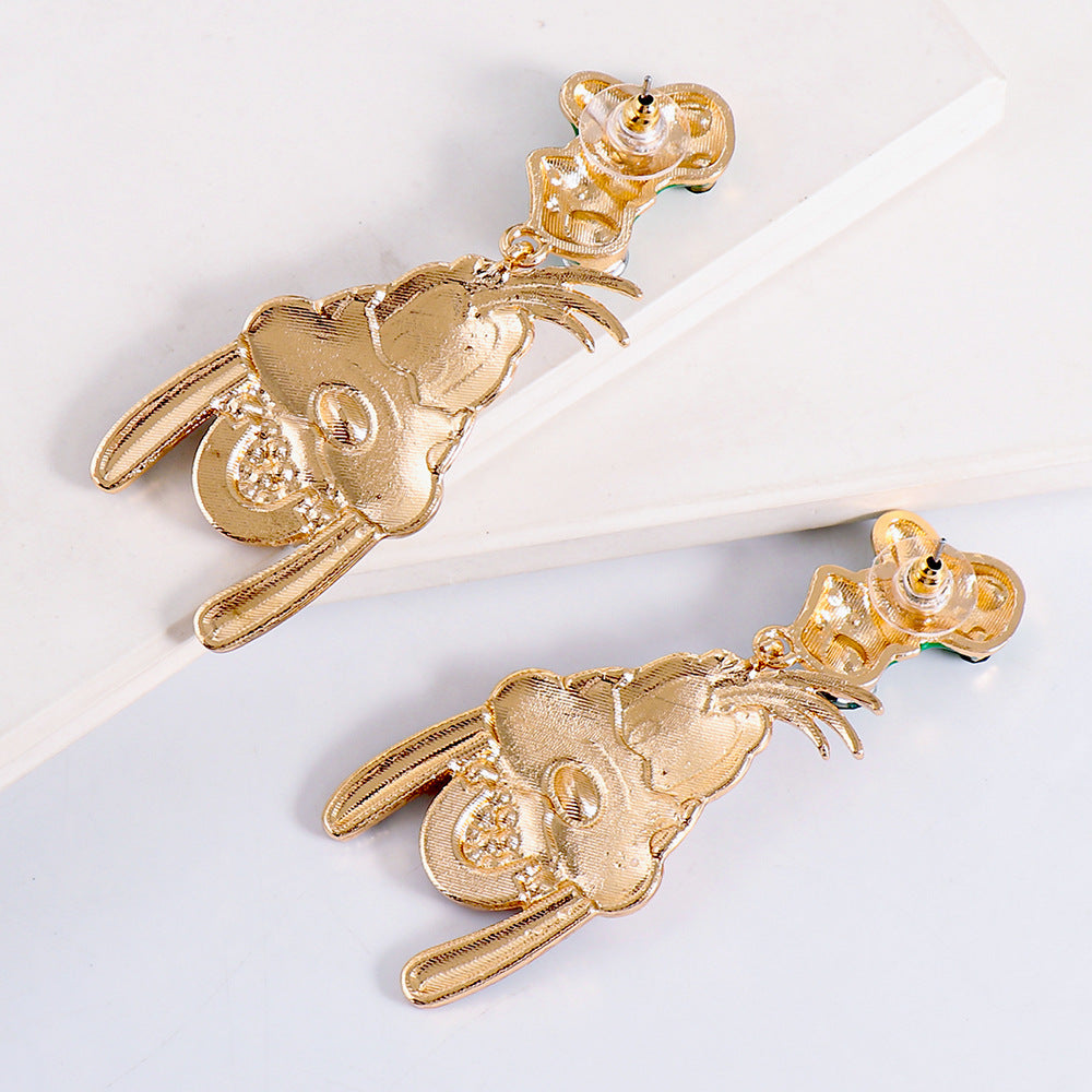 Alloy cartoon dog exaggerated earrings MIC-JuJ002