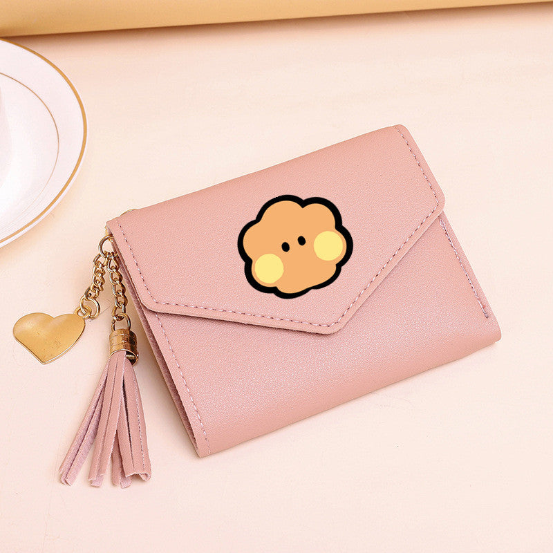 PU card bag tassel short wallet MIC-XingY016