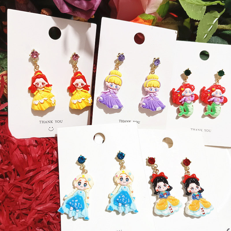 Alloy Cute Fashion Princess Earrings MIC-XingJ086