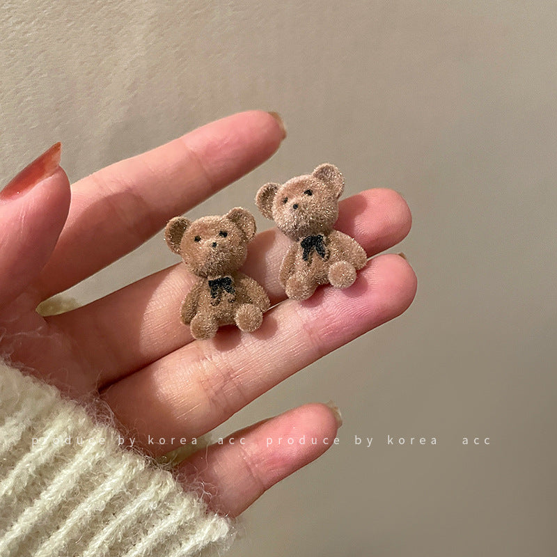 Alloy Plush Bear Earrings (Minimo de compra 2) MYA-FengM010