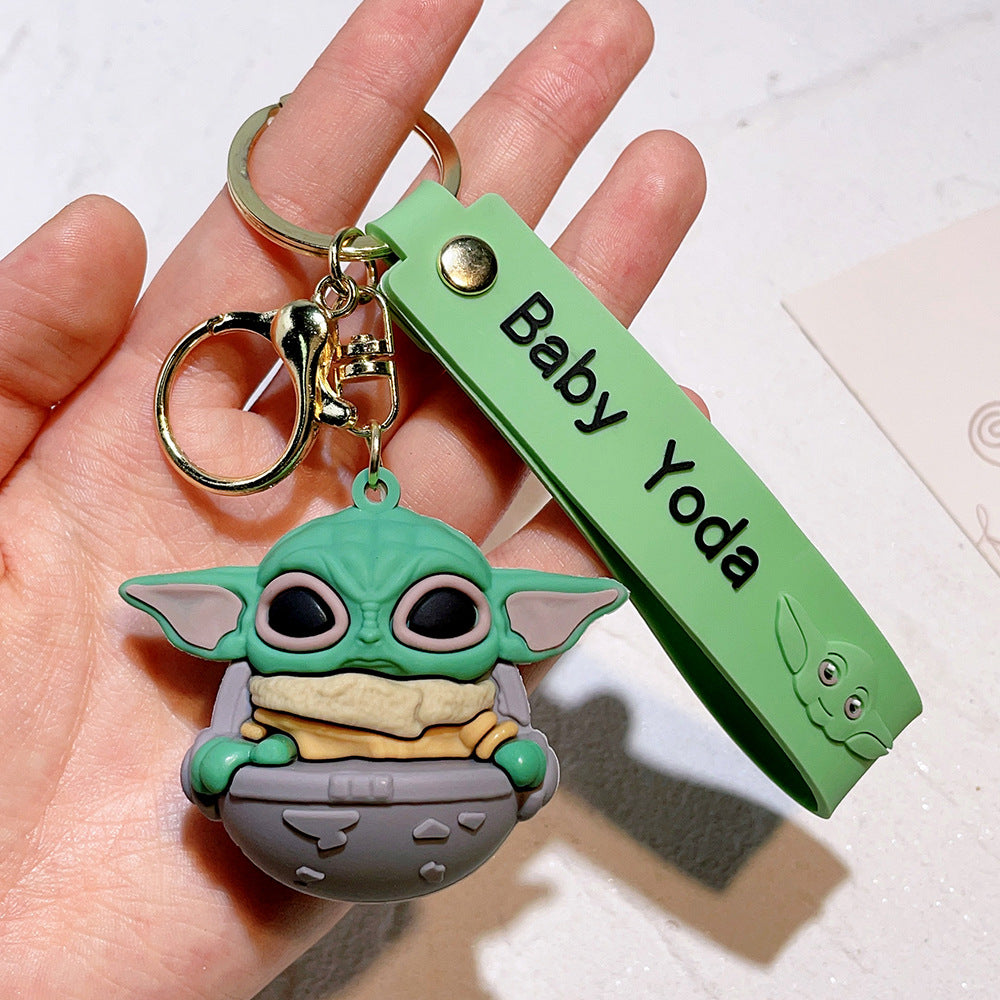 PVC cartoon new Yoda baby keychain MIC-QiC042