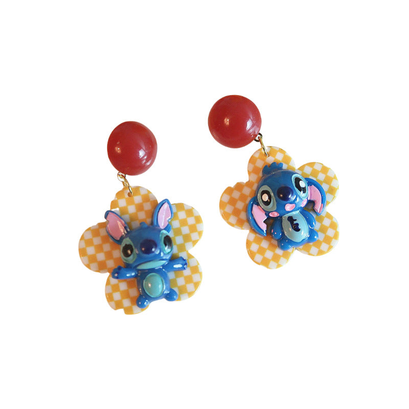 Resin Vintage Cartoon Earrings MIC-XME011