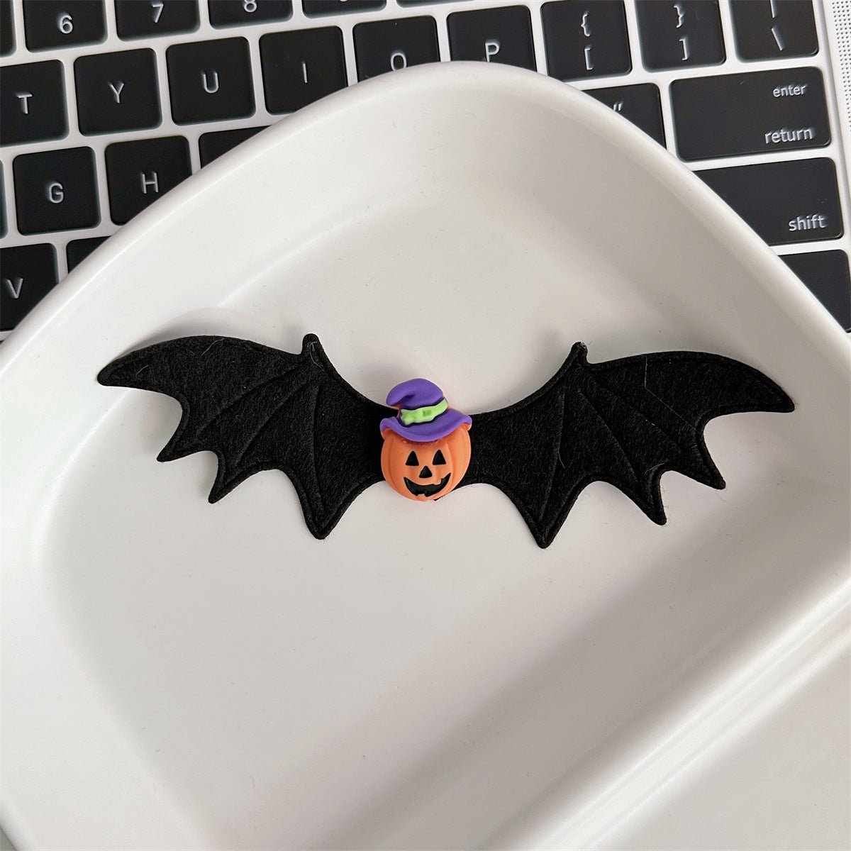 Plastic Halloween Fun Wings Pumpkin Hair Clip (Minimo de Compra 2) MIC-ShiM003