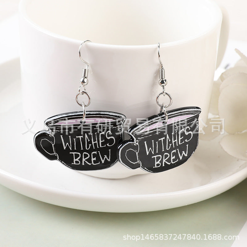 Resin Halloween Witch Earrings (Minimo de Compra 2) MIC-YouY029