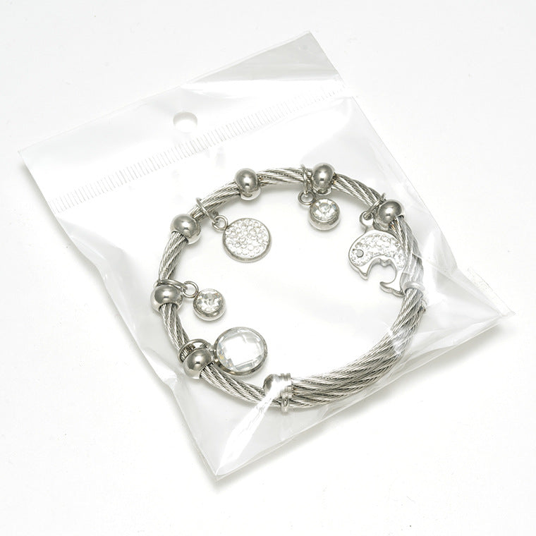 stainless steel small fish bracelet Minimo de compra 2 MIC-XiangJ007