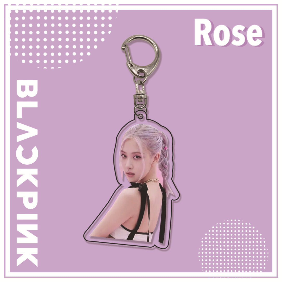 Acrylic pink ink double-sided blackpink keychain (Minimo de Compra 2)  MYA-ManM010