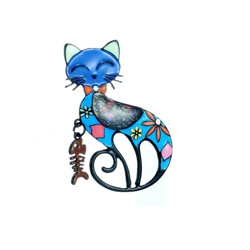 Acrylic cat fish brooch MIC-XiY012