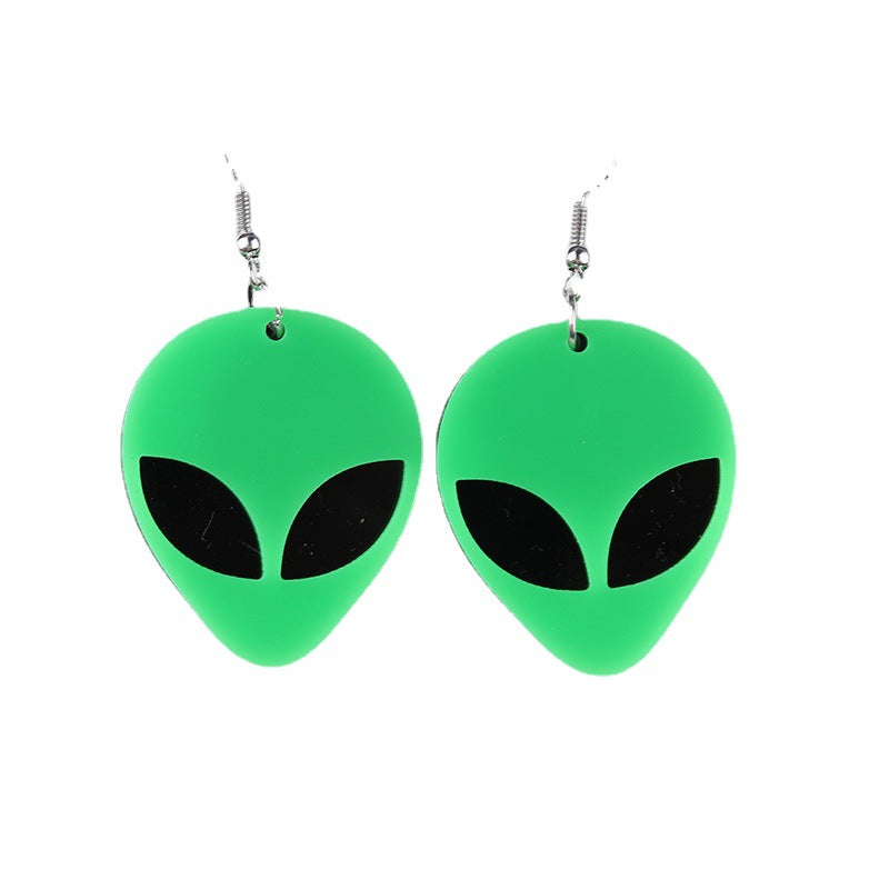 Acrylic Fluorescent Alien Earrings MIC-DuAi011