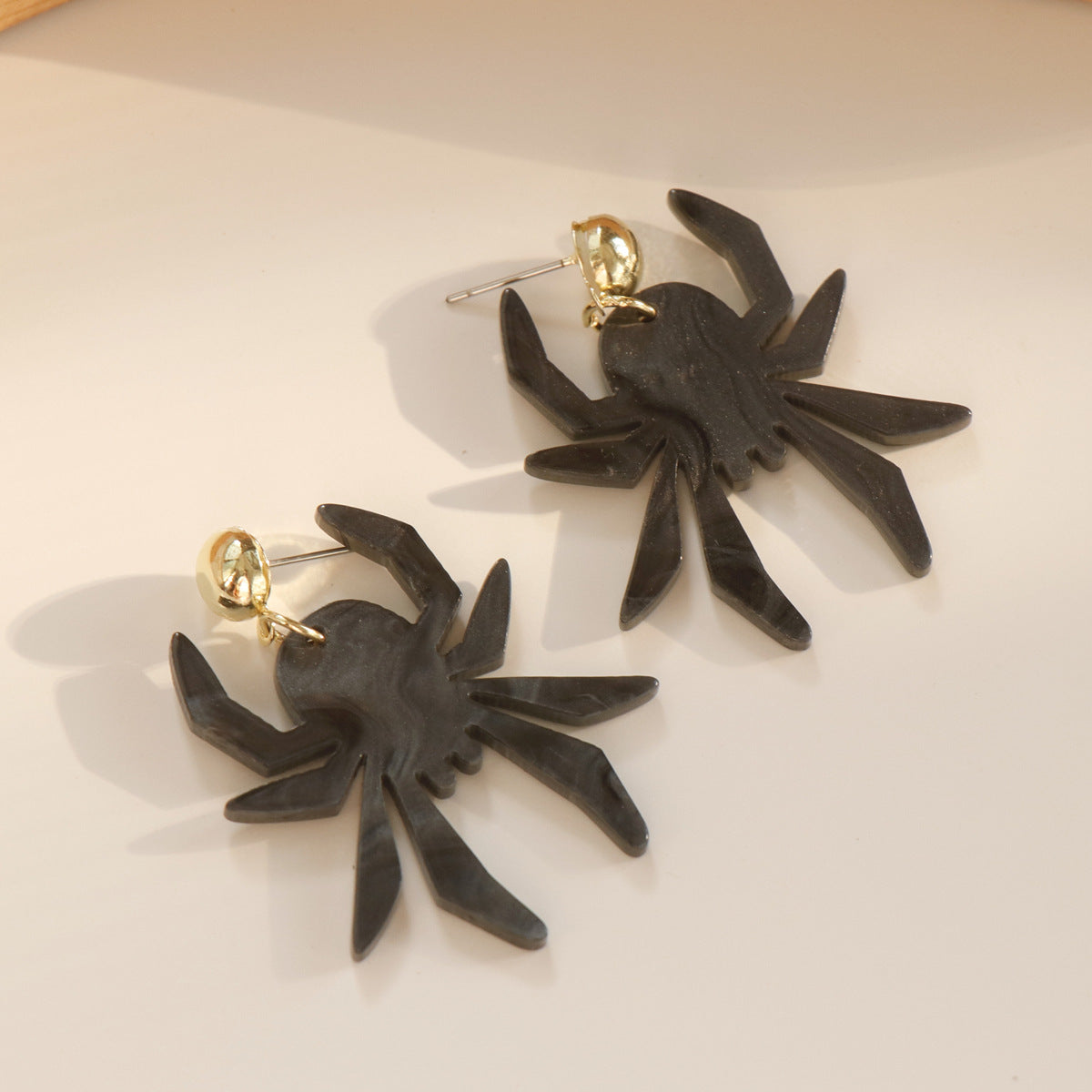 Alloy glitter spider earrings (Minimo de Compra 2) MIC-JuH062