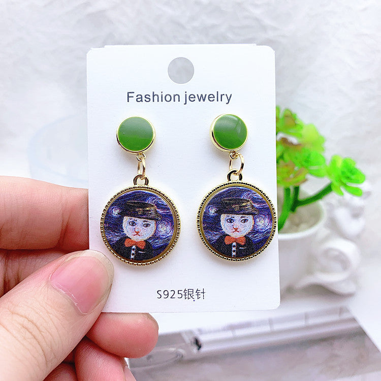 Acrylic cartoon milk tea cup earrings  (Minimo de Compra 2) MIC-ShiJ007