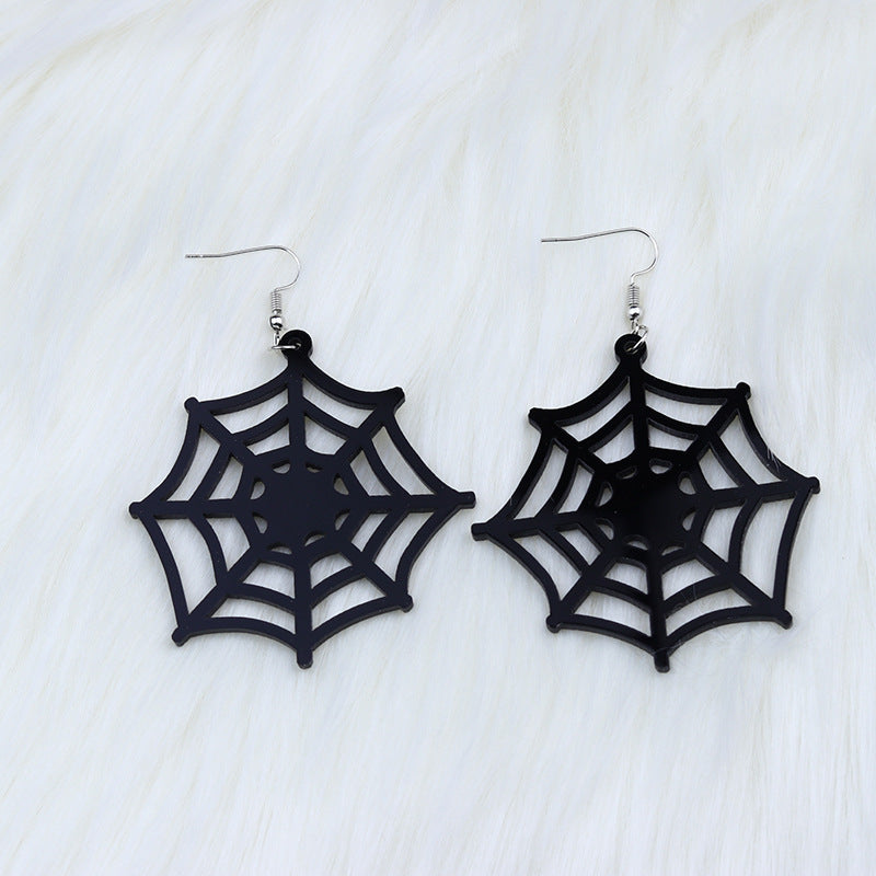 Acrylic Halloween Pumpkin Splice earrings (Minimo de Compra 2) MYA-DuA037