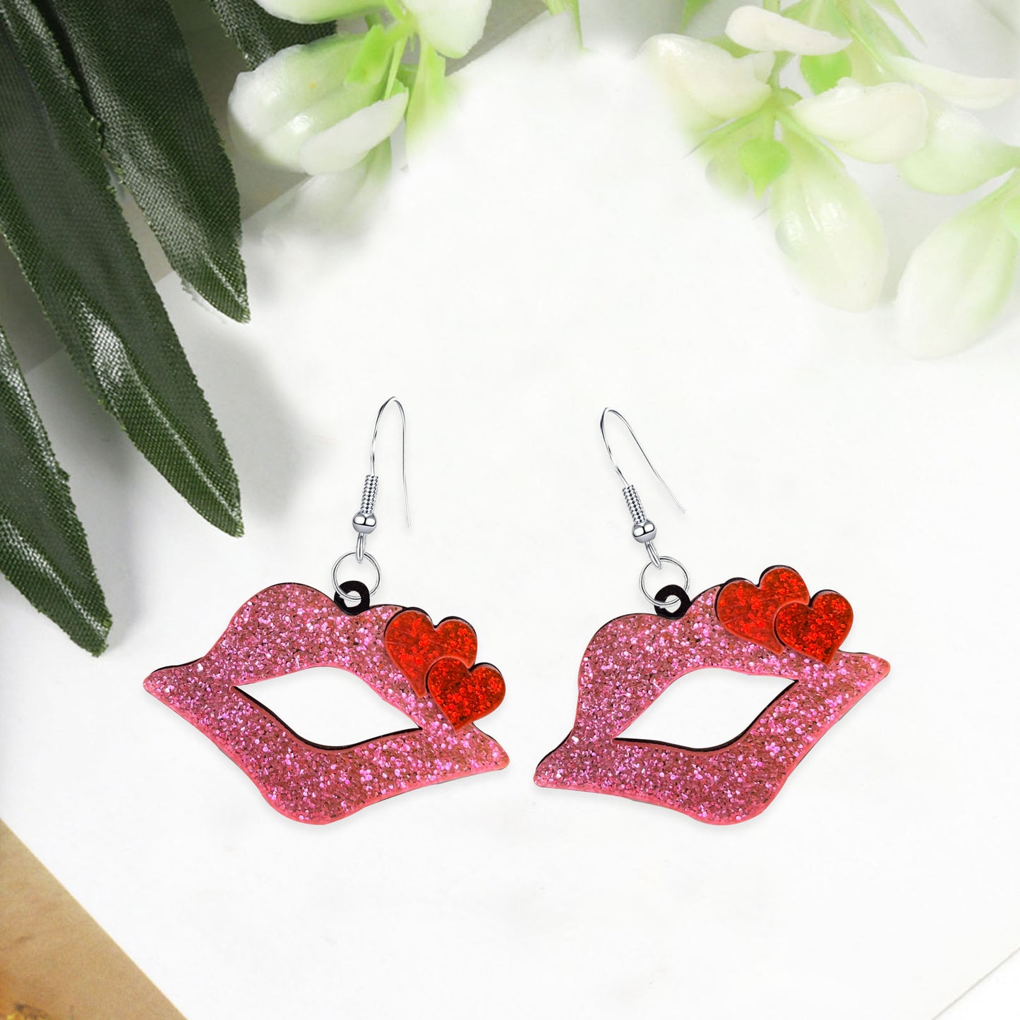 Acrylic Sexy Mouth Earrings (Minimo de Compra 2) MIC-YunXi007