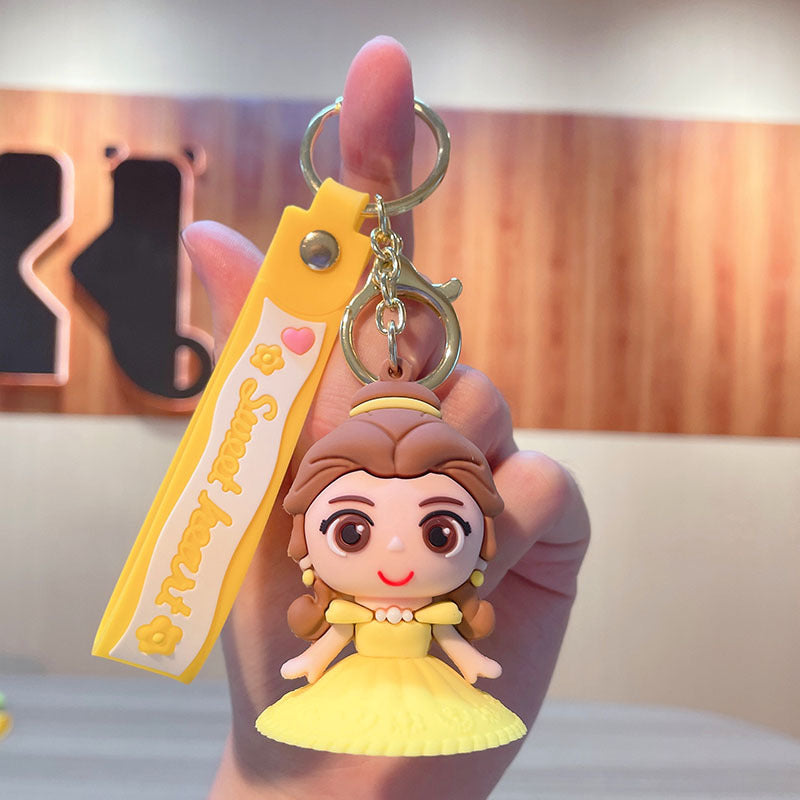 PVC cartoon castle princess keychain MIC-JinG016