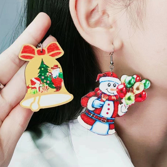 Acrylic Christmas Santa Claus Earrings (Minimo de Compra 2) MIC-DuA049