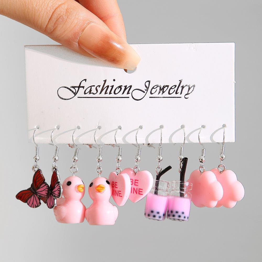 Alloy Butterfly Cloud Duck Earrings MIC-XiaoY085