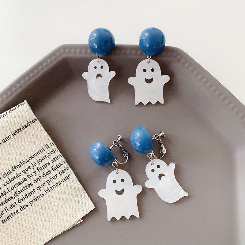 Alloy Asymmetric Ghost Earstuds MIC-XiM016