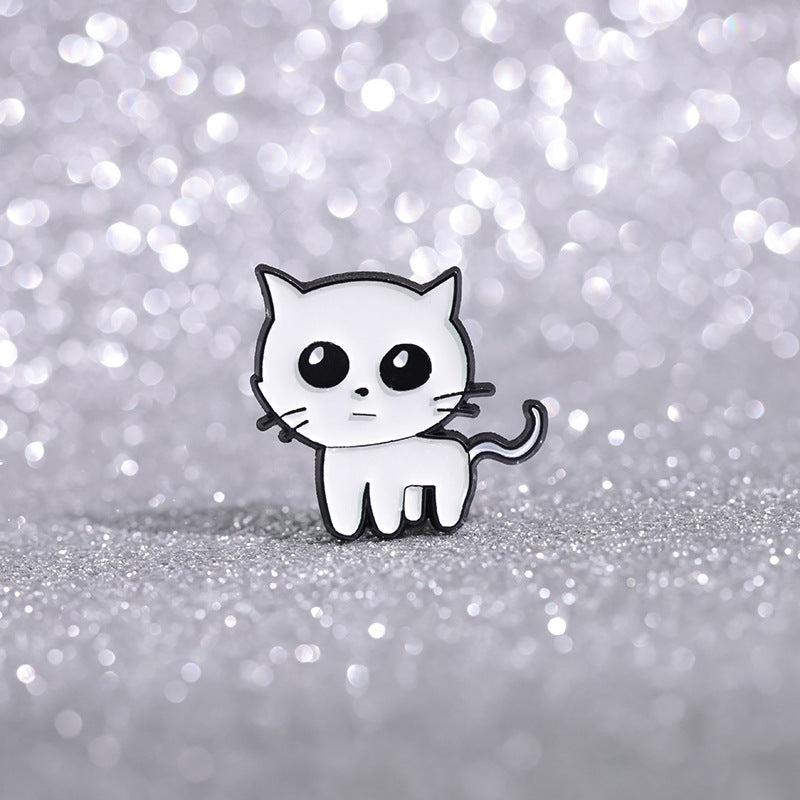 Alloy cute cat brooch MIC-QiH012