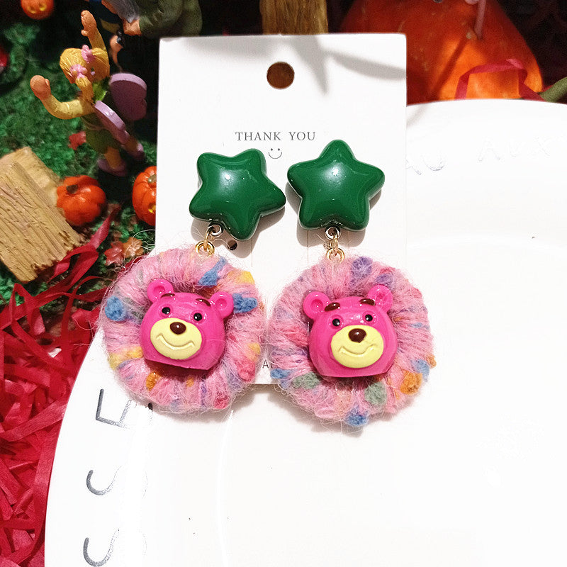 Resin Cute Versatile Fashion Cartoon Earrings MIC-XingJ058