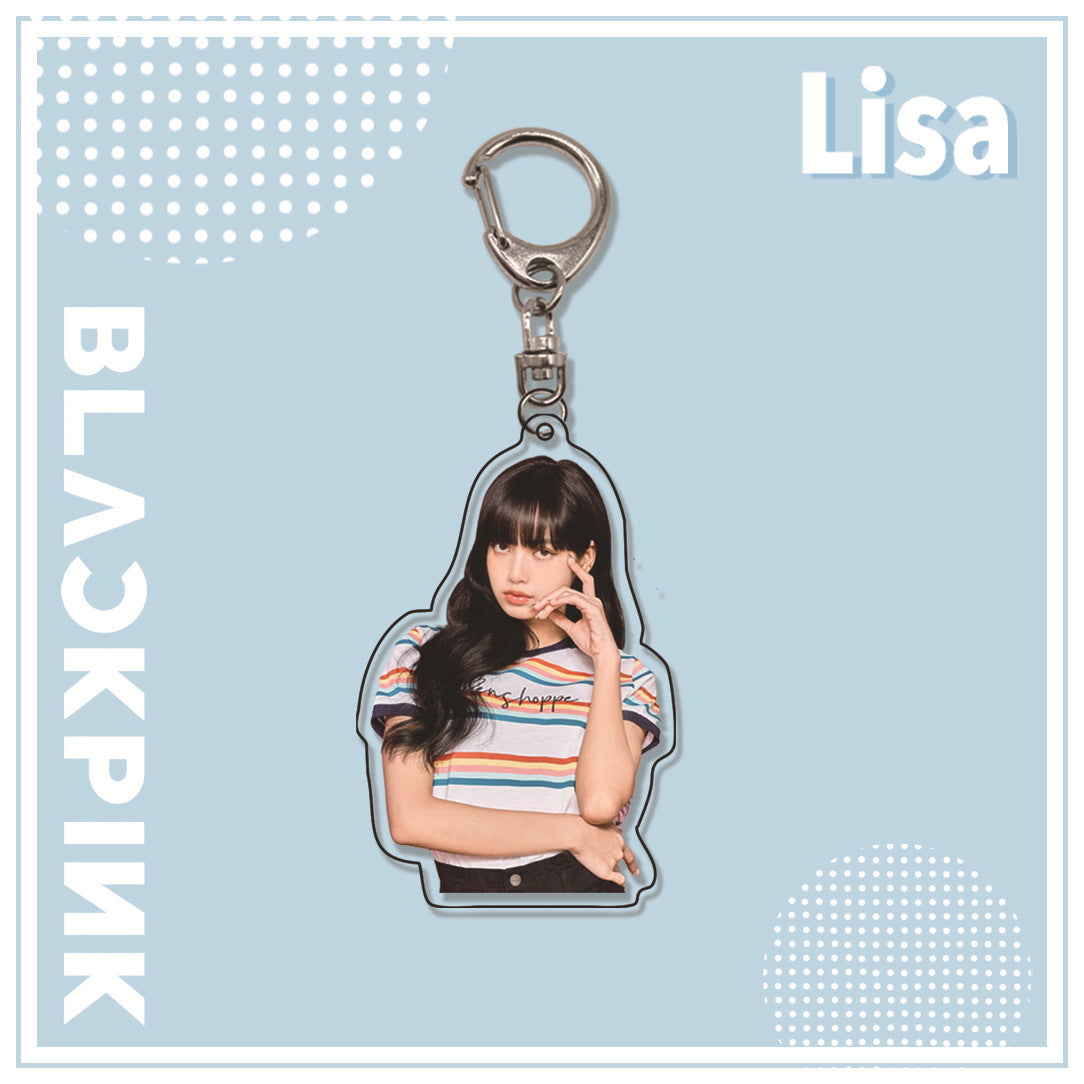 Acrylic pink ink double-sided blackpink keychain (Minimo de Compra 2)  MYA-ManM014