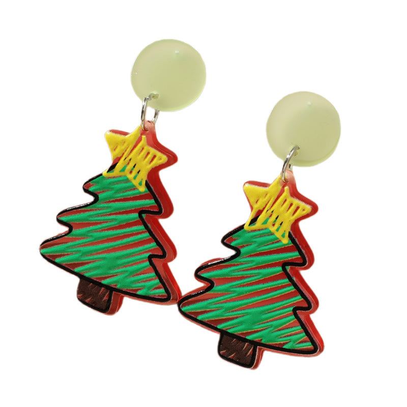 Acrylic New Christmas Series Earrings MIC-JunJ015