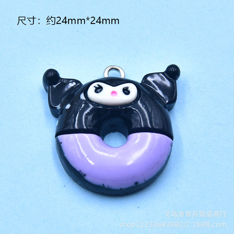 Resin cartoon animal donut accessories MIC-ZhiB018