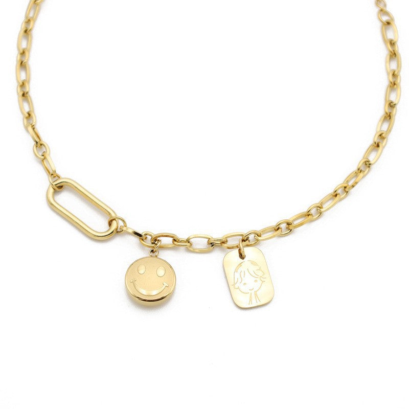 Stainless steel gold-plated simple and versatile bracelet MYA-XuanJ021