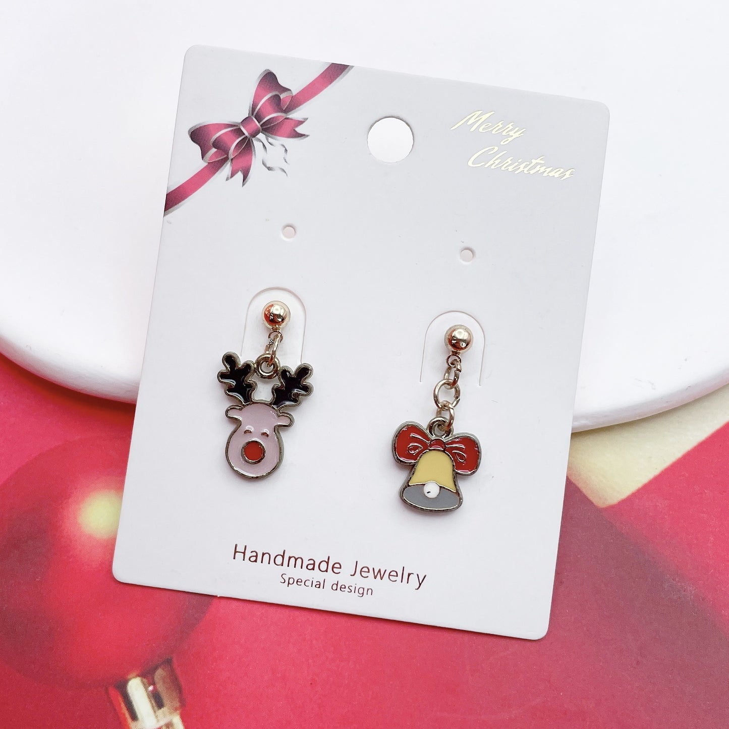 Alloy cartoon Christmas series earrings (Minimo de Compra 2) MIC-QiW011